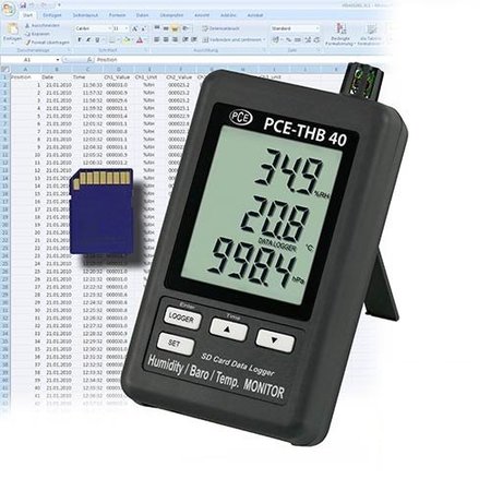 PCE INSTRUMENTS Climate Meter, 0 to 50°C / 32 to 122°F PCE-THB 40